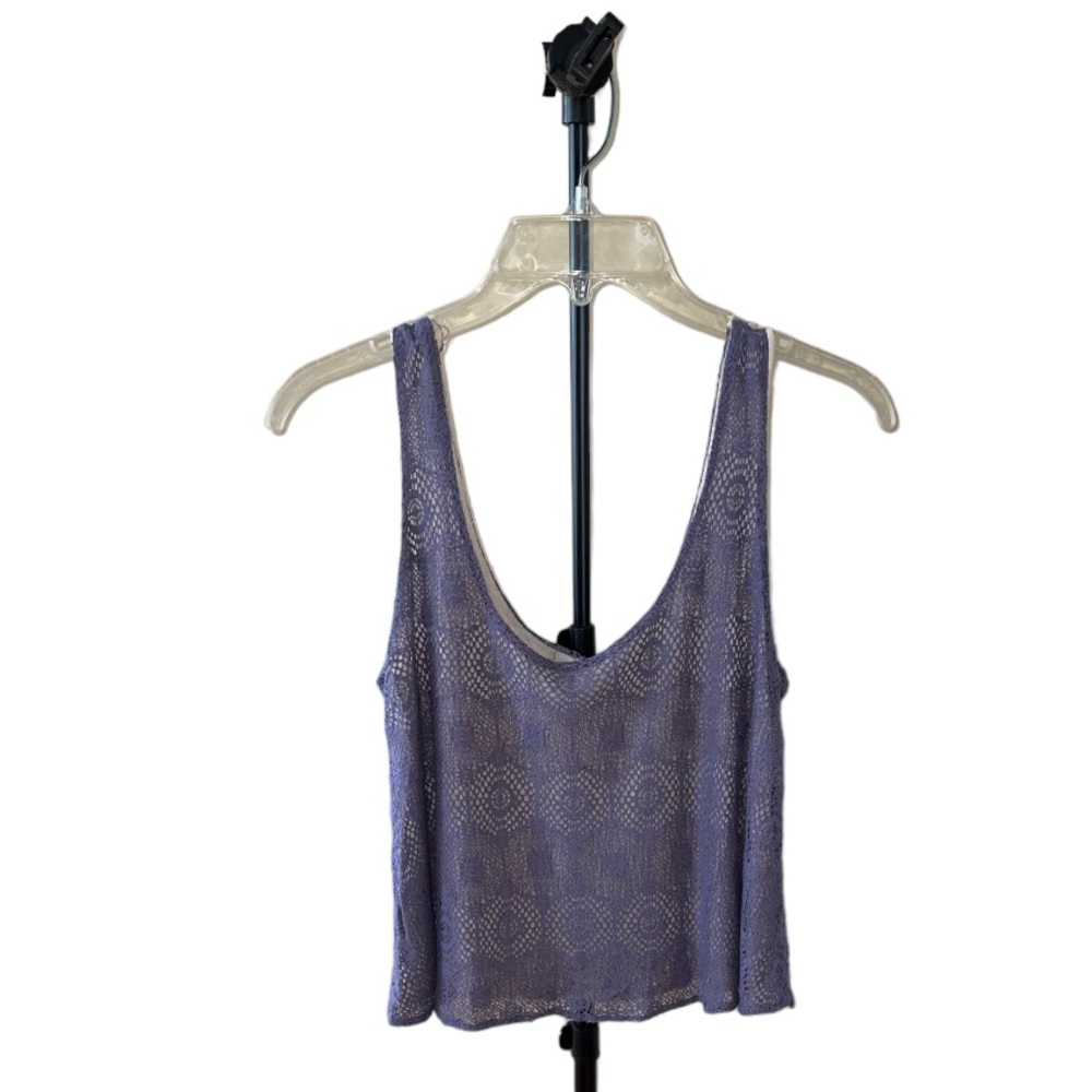 Final Touch Lavender Lace Cropped Tank